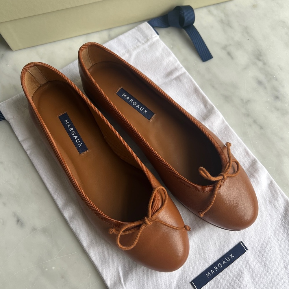 Margaux Demi Ballet Flats in Saddle Nappa - Picture 4 of 7